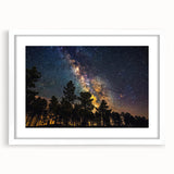 Starry Forest Sky Art - Milky Way Galaxy Wall Decor for Nature Lovers