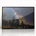 Starry Forest Sky Art - Milky Way Galaxy Wall Decor for Nature Lovers