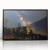Starry Forest Sky Art - Milky Way Galaxy Wall Decor for Nature Lovers