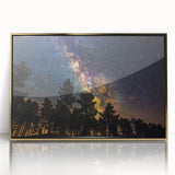 Starry Forest Sky Art - Milky Way Galaxy Wall Decor for Nature Lovers