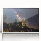 Starry Forest Sky Art - Milky Way Galaxy Wall Decor for Nature Lovers