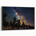 Starry Forest Sky Art - Milky Way Galaxy Wall Decor for Nature Lovers