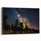 Starry Forest Sky Art - Milky Way Galaxy Wall Decor for Nature Lovers