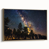 Starry Forest Sky Art - Milky Way Galaxy Wall Decor for Nature Lovers
