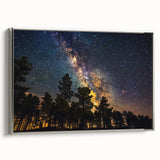 Starry Forest Sky Art - Milky Way Galaxy Wall Decor for Nature Lovers