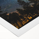 Starry Forest Sky Art - Milky Way Galaxy Wall Decor for Nature Lovers