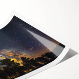 Starry Forest Sky Art - Milky Way Galaxy Wall Decor for Nature Lovers