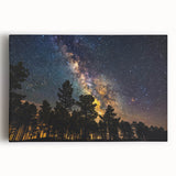 Starry Forest Sky Art - Milky Way Galaxy Wall Decor for Nature Lovers