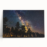Starry Forest Sky Art - Milky Way Galaxy Wall Decor for Nature Lovers