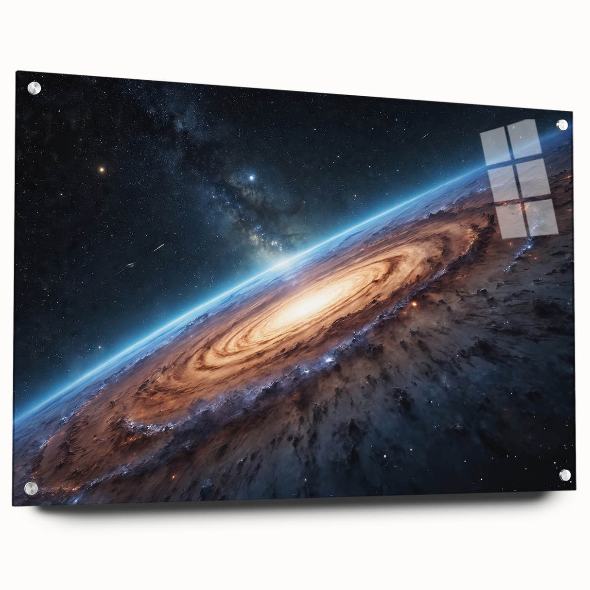 Spiral Galaxy Edge Art - Cosmic Space-Themed Stellar Wall Decor Print