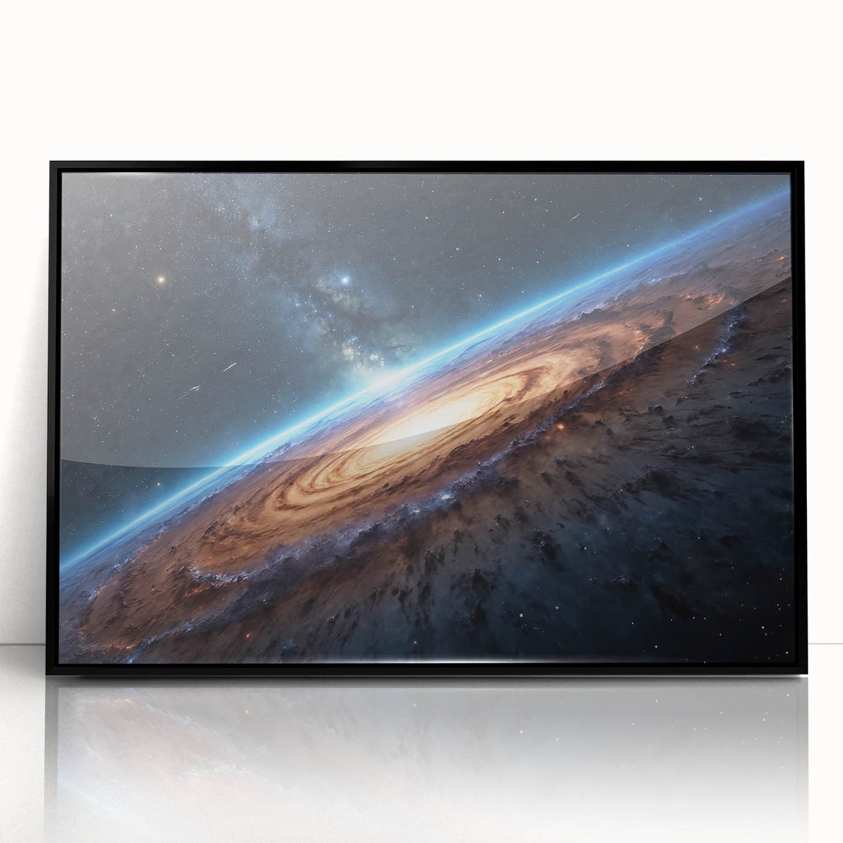 Spiral Galaxy Edge Art - Cosmic Space-Themed Stellar Wall Decor Print