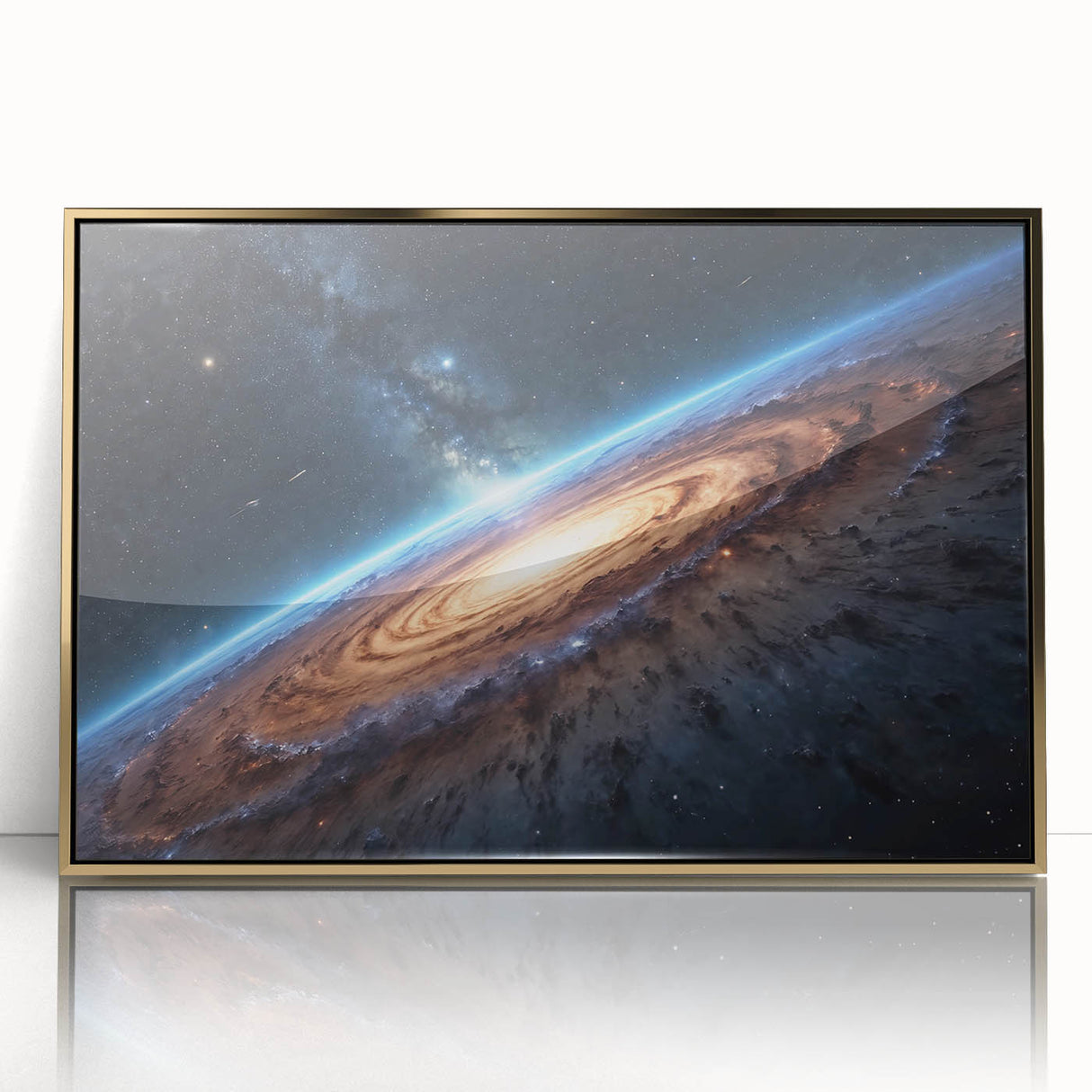 Spiral Galaxy Edge Art - Cosmic Space-Themed Stellar Wall Decor Print