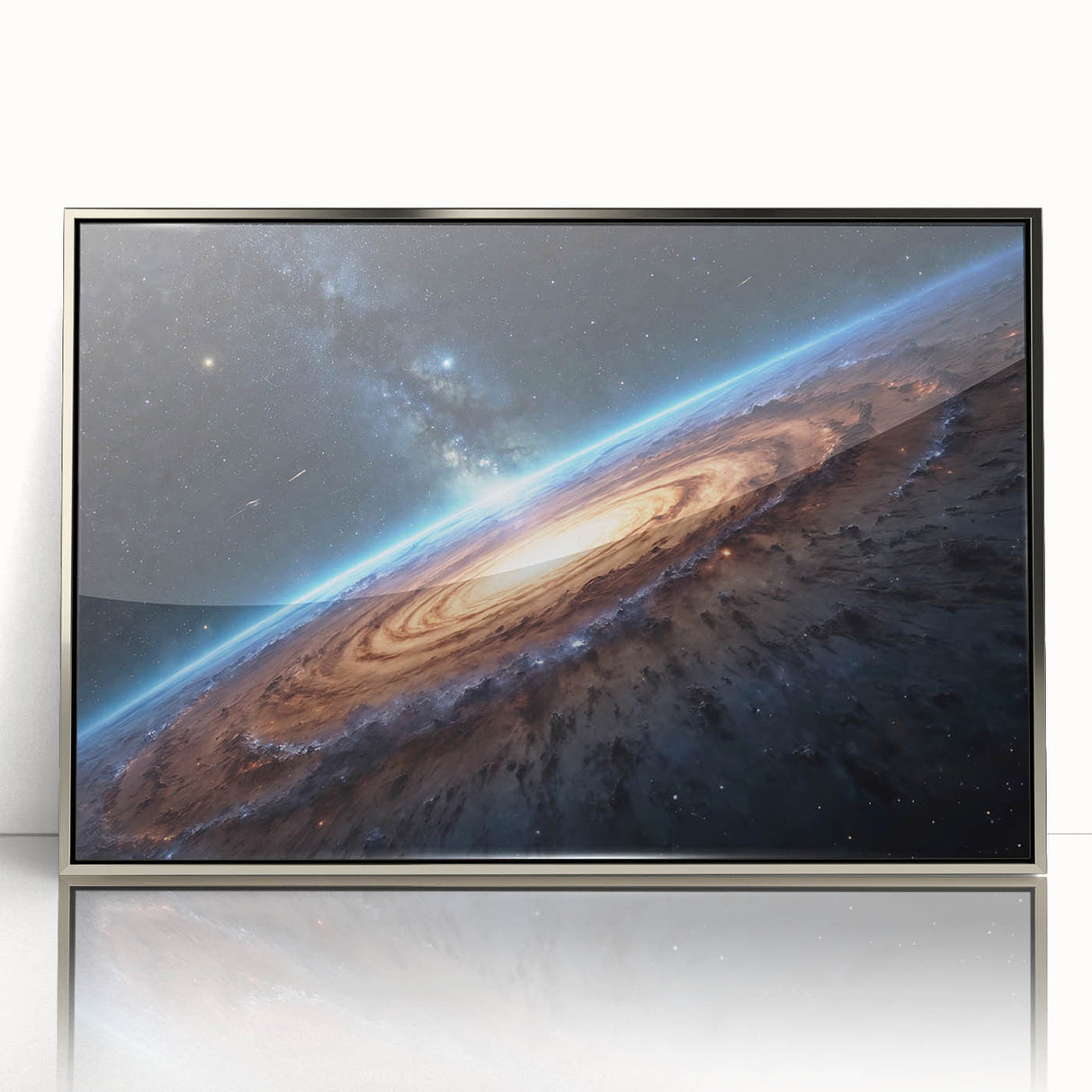 Spiral Galaxy Edge Art - Cosmic Space-Themed Stellar Wall Decor Print