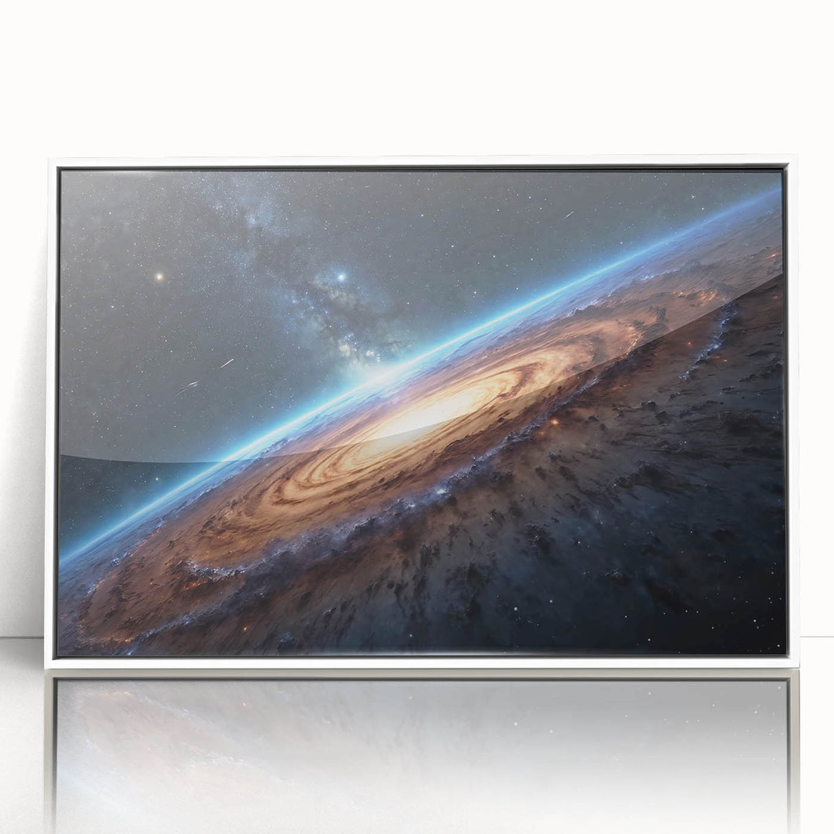 Spiral Galaxy Edge Art - Cosmic Space-Themed Stellar Wall Decor Print