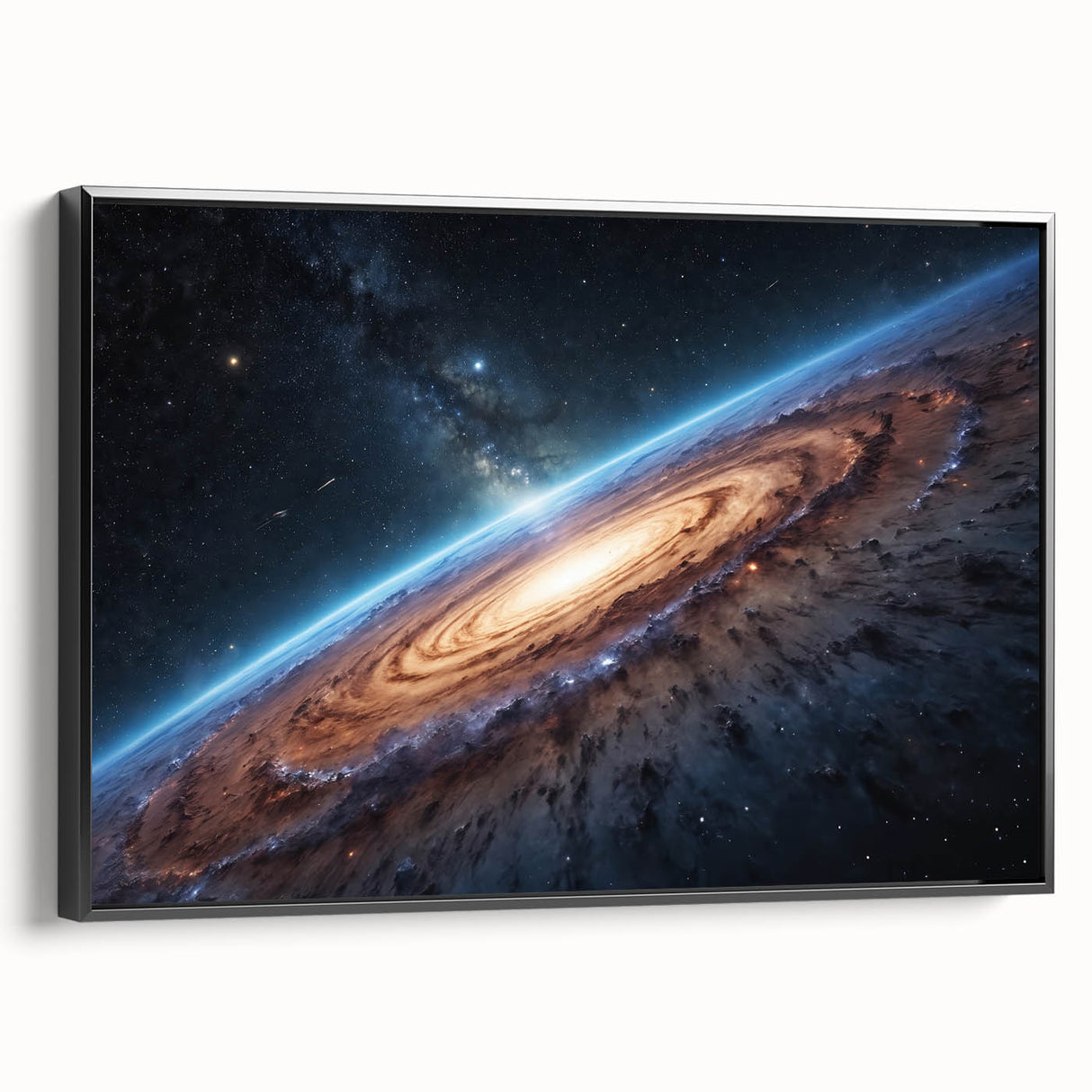 Spiral Galaxy Edge Art - Cosmic Space-Themed Stellar Wall Decor Print