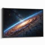Spiral Galaxy Edge Art - Cosmic Space-Themed Stellar Wall Decor Print