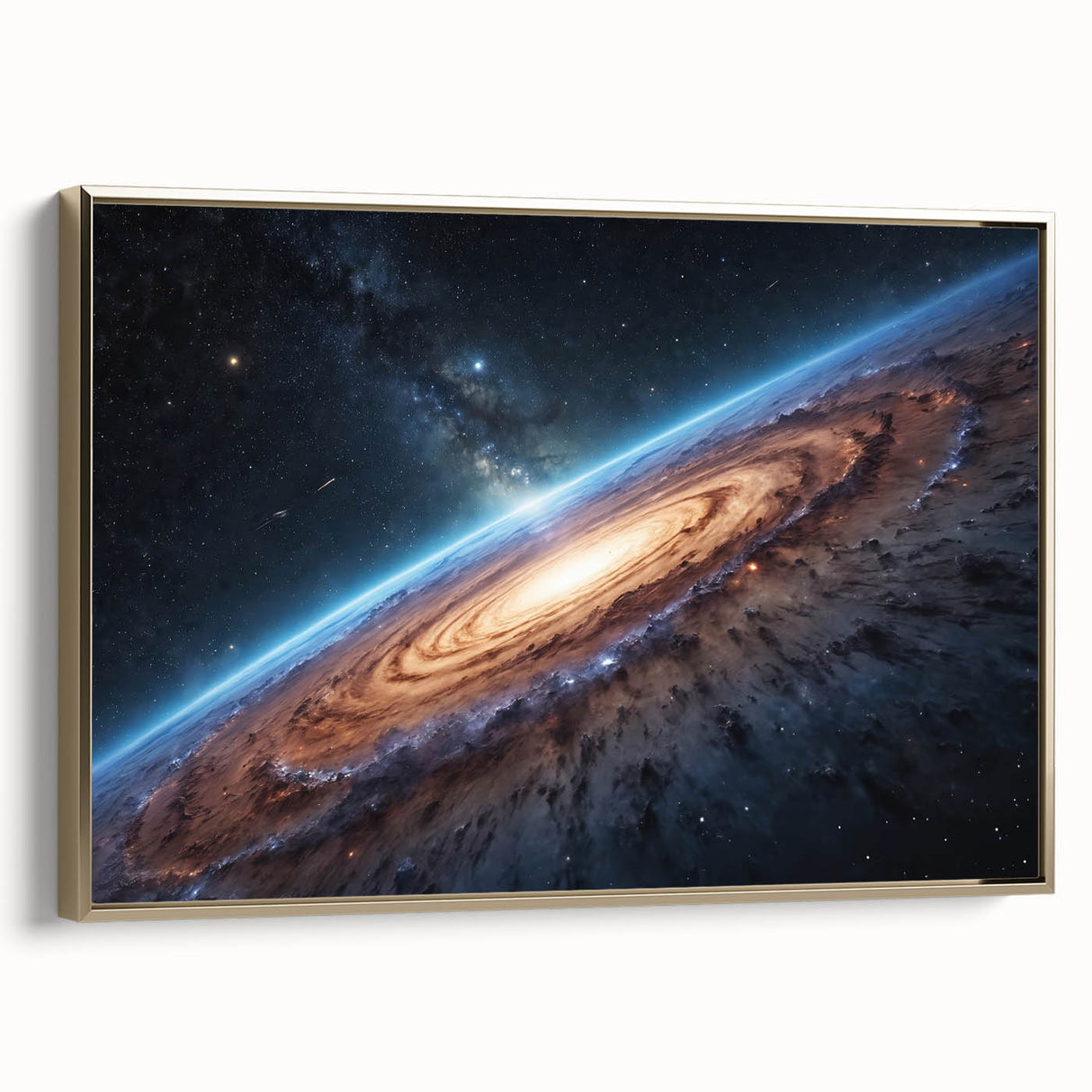 Spiral Galaxy Edge Art - Cosmic Space-Themed Stellar Wall Decor Print