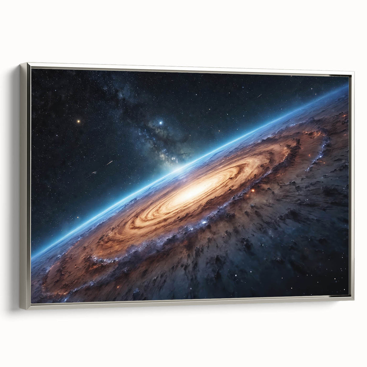 Spiral Galaxy Edge Art - Cosmic Space-Themed Stellar Wall Decor Print
