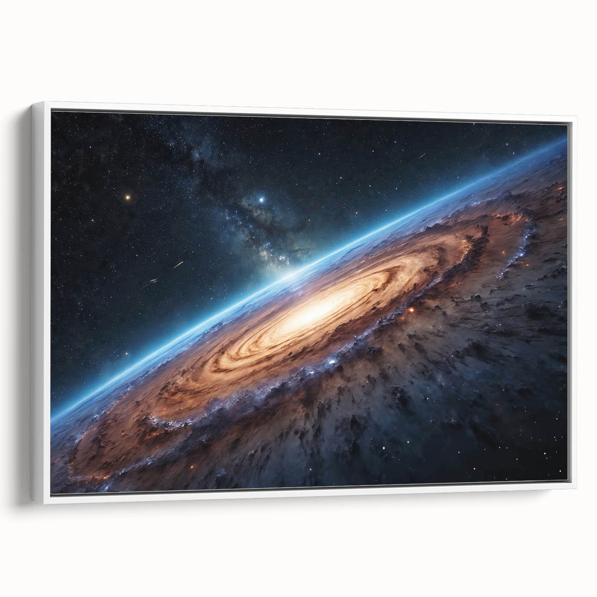 Spiral Galaxy Edge Art - Cosmic Space-Themed Stellar Wall Decor Print