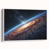 Spiral Galaxy Edge Art - Cosmic Space-Themed Stellar Wall Decor Print