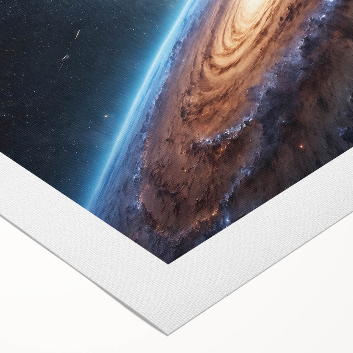 Spiral Galaxy Edge Art - Cosmic Space-Themed Stellar Wall Decor Print