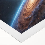 Spiral Galaxy Edge Art - Cosmic Space-Themed Stellar Wall Decor Print