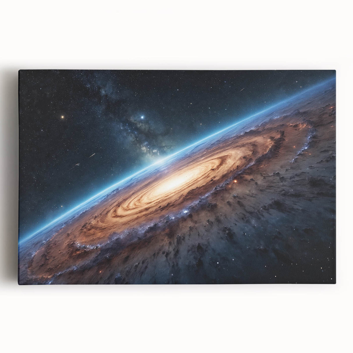 Spiral Galaxy Edge Art - Cosmic Space-Themed Stellar Wall Decor Print