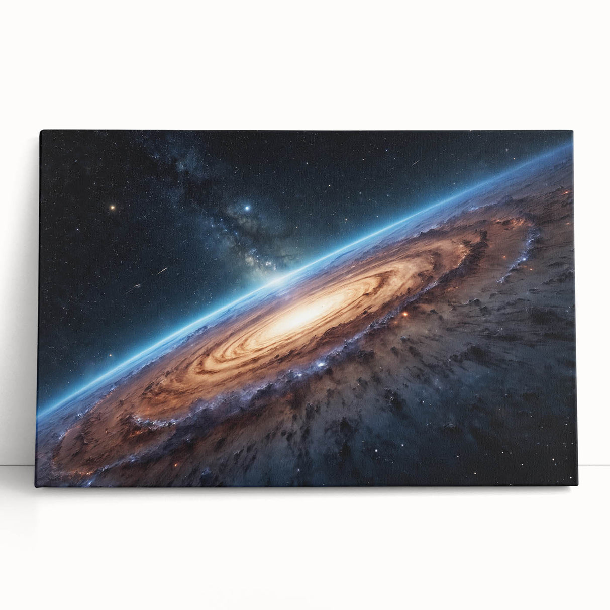 Spiral Galaxy Edge Art - Cosmic Space-Themed Stellar Wall Decor Print