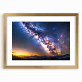 Milky Way Galaxy Sunset Art - Cosmic Starry Sky Wall Decor for Homes