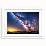Milky Way Galaxy Sunset Art - Cosmic Starry Sky Wall Decor for Homes