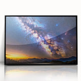 Milky Way Galaxy Sunset Art - Cosmic Starry Sky Wall Decor for Homes