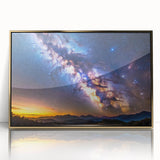 Milky Way Galaxy Sunset Art - Cosmic Starry Sky Wall Decor for Homes