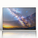 Milky Way Galaxy Sunset Art - Cosmic Starry Sky Wall Decor for Homes