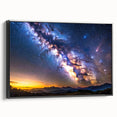 Milky Way Galaxy Sunset Art - Cosmic Starry Sky Wall Decor for Homes