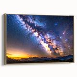 Milky Way Galaxy Sunset Art - Cosmic Starry Sky Wall Decor for Homes