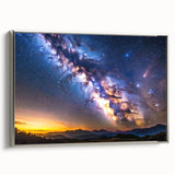 Milky Way Galaxy Sunset Art - Cosmic Starry Sky Wall Decor for Homes
