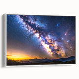 Milky Way Galaxy Sunset Art - Cosmic Starry Sky Wall Decor for Homes