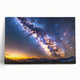 Milky Way Galaxy Sunset Art - Cosmic Starry Sky Wall Decor for Homes