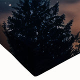 Starry Night Sky Over Forest Art - Cosmic Wall Decor for Nature Lovers