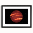 Red Gas Giant Planet Art - Cosmic Space-Themed Wall Decor for Homes