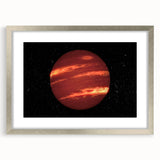 Red Gas Giant Planet Art - Cosmic Space-Themed Wall Decor for Homes