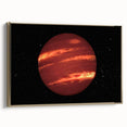 Red Gas Giant Planet Art - Cosmic Space-Themed Wall Decor for Homes