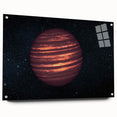 Fiery Red Gas Planet Art - Cosmic Space-Themed Wall Decor for Homes