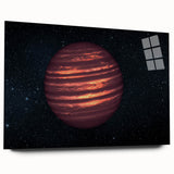 Fiery Red Gas Planet Art - Cosmic Space-Themed Wall Decor for Homes