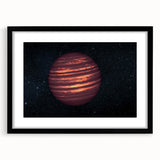 Fiery Red Gas Planet Art - Cosmic Space-Themed Wall Decor for Homes