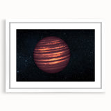Fiery Red Gas Planet Art - Cosmic Space-Themed Wall Decor for Homes