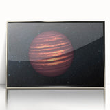Fiery Red Gas Planet Art - Cosmic Space-Themed Wall Decor for Homes