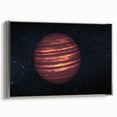 Fiery Red Gas Planet Art - Cosmic Space-Themed Wall Decor for Homes