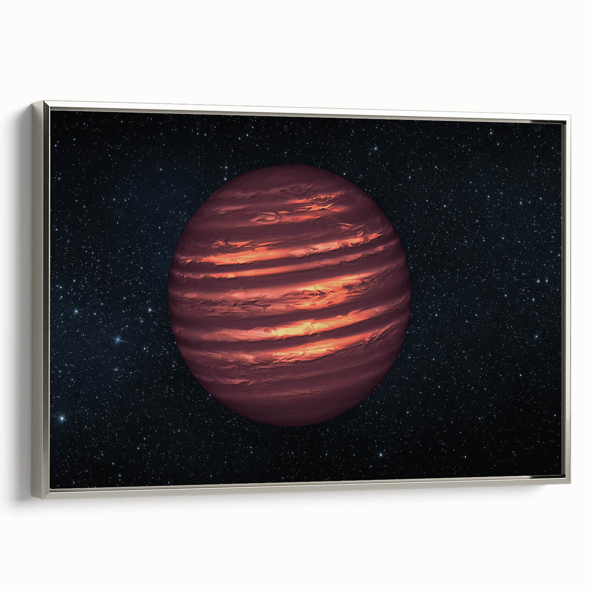 Fiery Red Gas Planet Art - Cosmic Space-Themed Wall Decor for Homes