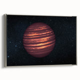 Fiery Red Gas Planet Art - Cosmic Space-Themed Wall Decor for Homes